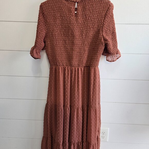 Lucy Avenue womens maxi smocked dress, small - Picture 2 of 7